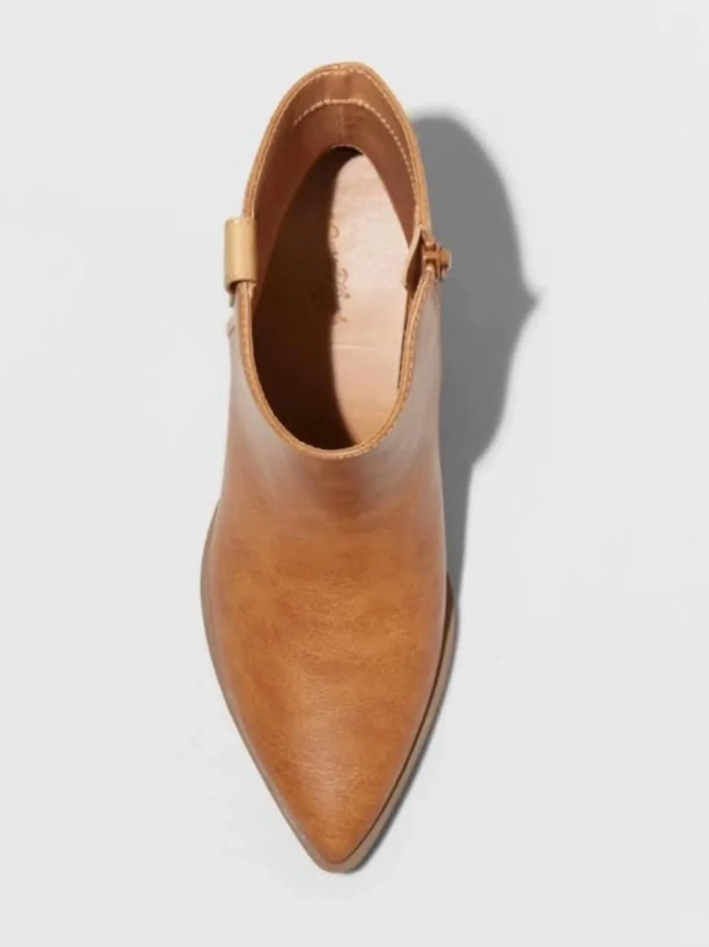 Women’s Universal Thread Brown Ankle Booties - Classic Western Pointed Toe